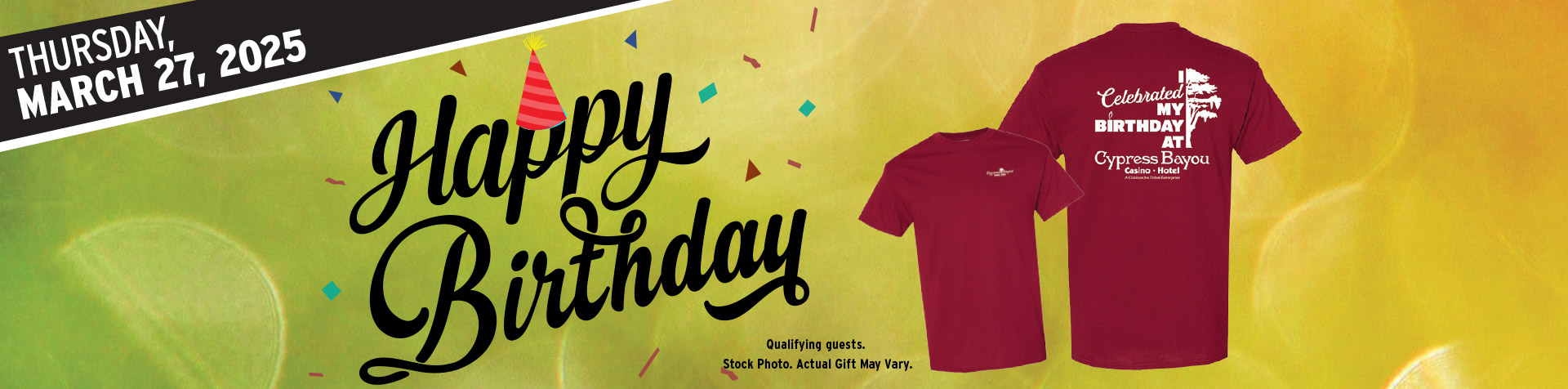 Promotion - Birthday Tshirt Giveaway– March 2025