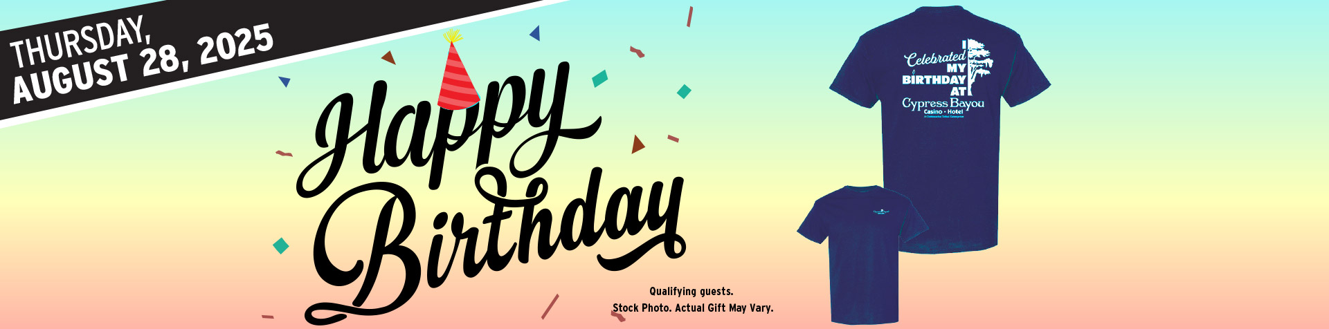 Promotion - Birthday Tshirt Giveaway– August 2025