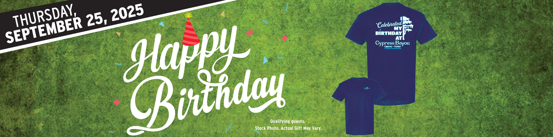 Promotion - Birthday Tshirt Giveaway– September 2025
