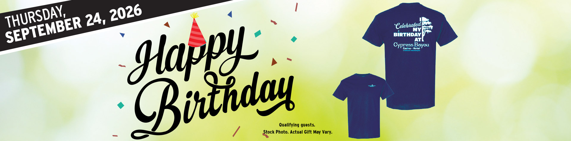 Promotion - Birthday Tshirt Giveaway– September 2026