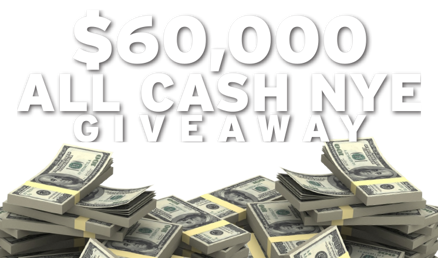 $60,000 All Cash NYE Giveaway -  Cypress Bayou Casino